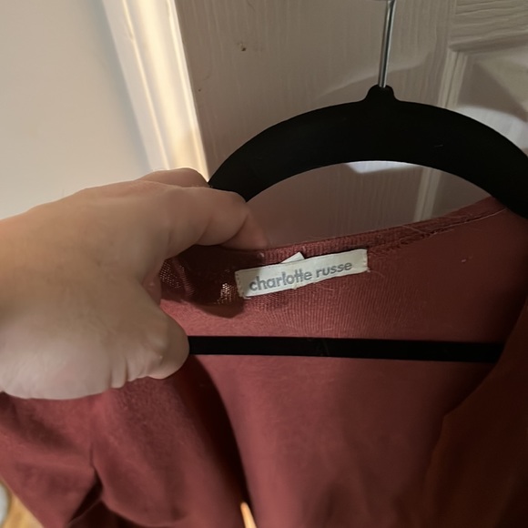 Cardigan size medium, deep rose colored, Charlotte Russe - Picture 2 of 3